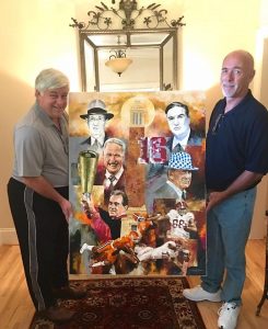 famous alabama football coaches painting sketch