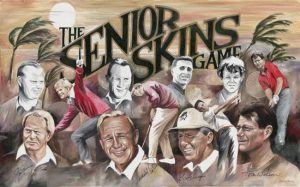 senior skins golf art drawing