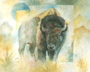 Bison Buffalo Print