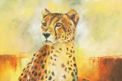 cheetah and the cub painting