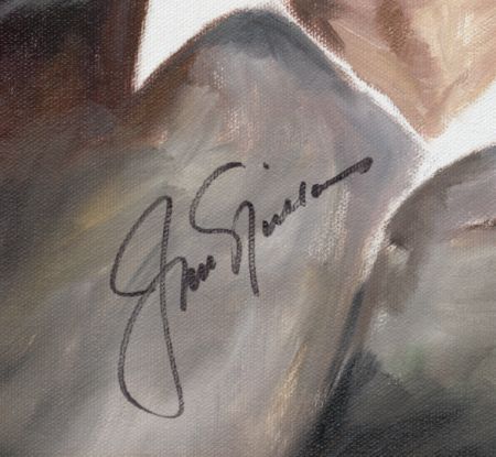 golf seniors skins game Jack Nicklaus signature on painting
