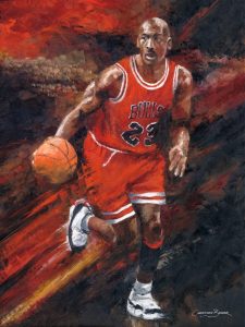 michael jordan art prints basketball painting 